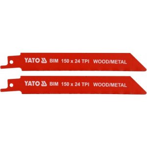 Λάμες σπαθόσεγας BIM 150MM 24TPI σετ 2 τεμάχια YT - 33932