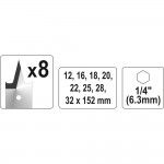 Εικόνα του Τρυπάνια φτερού Σετ 8 ΤΜΧ.YT - 3259, υψηλής ποιότητας προϊόν για επαγγελματική χρήση