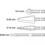 Εικόνα του Σετ κοπτικά μετάλλου HSS 4ΤΕΜ YT - 44705, υψηλής ποιότητας προϊόν για επαγγελματική χρήση