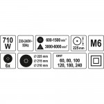 Εικόνα του Τριβείο τοίχου τηλεσκοπικό 710W YT - 82350, υψηλής ποιότητας προϊόν για επαγγελματική χρήση