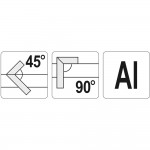 Εικόνα του YATO Γωνιά αλουμινίου - 350.0MM - Μήκος, υψηλής ποιότητας προϊόν για επαγγελματική χρήση