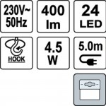 Εικόνα του Μπαλαντέζα συνεργείου 4.5Watt 82706 VOREL, υψηλής ποιότητας προϊόν για επαγγελματική χρήση