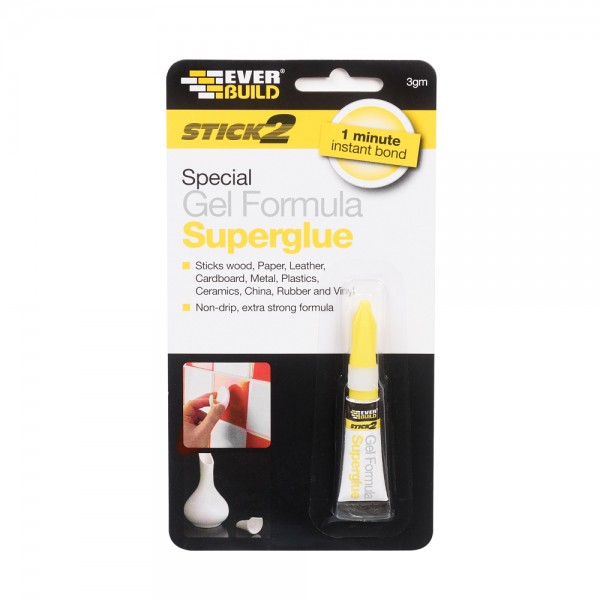 Εικόνα του EVERBUILD SUPERGLUE GEL Κυανοακρυλική κόλλα στιγμής GEL, υψηλής ποιότητας προϊόν για επαγγελματική χρήση