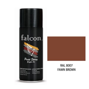 ΣΠΡΕΙ ΚΑΦΕ ΣΚΟΥΡΟ ΓΥΑΛΙΣΤΕΡΟ ''FAWN BROWN'' RAL 8007 - 400ml για ΕΙΔΗ ΒΑΦΗΣ