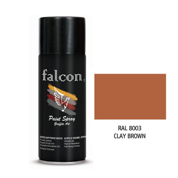 ΣΠΡΕΙ ΚΑΦΕ ΑΝΟΙΧΤΟ ΓΥΑΛΙΣΤΕΡΟ ''CLAY BROWN'' RAL 8003 - 400ml για ΕΙΔΗ ΒΑΦΗΣ