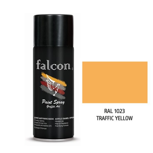 ΣΠΡΕΙ ΚΙΤΡΙΝΟ ''TRAFFIC YELLOW '' RAL 1023 -400ml για ΕΙΔΗ ΒΑΦΗΣ