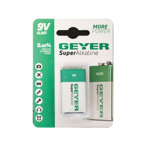 GEYER ΜΠΑΤΑΡΙΑ 9V/ 6LR61 1TMX για ΕΣΩΤΕΡΙΚΟΣ ΧΩΡΟΣ