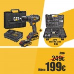 CAT COMBO-16 ΔΡΑΠΑΝΟΚΑΤΣΑΒΙΔΟ ΚΡΟΥΣΤΙΚΟ 18V DX12 & ΚΑΣΕΤΙΝΑ 201τεμ. για ΜΗΧΑΝΗΜΑΤΑ