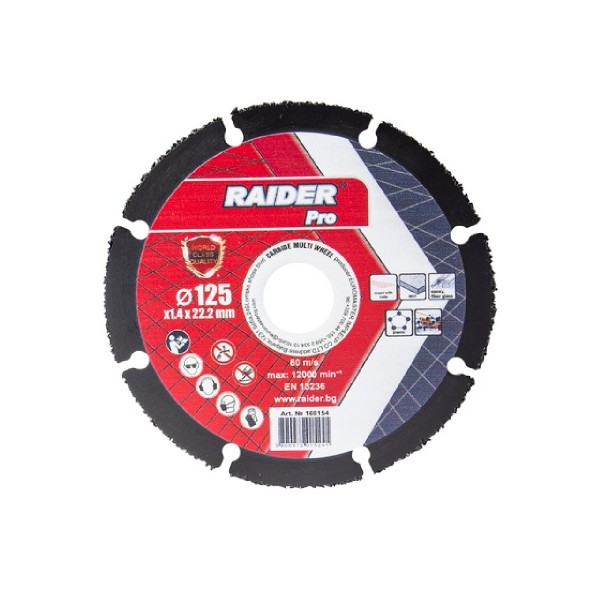 RAIDER ΤΡΟΧΟΣ ΚΟΠΗΣ CARBIDE 125x1,4mm 160154 για ΑΞΕΣΟΥΑΡ & ΑΝΑΛΩΣΙΜΑ