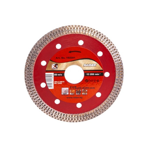 RAIDER ΔΙΣΚΟΣ ΚΟΠΗΣ ΔΙΑΜΑΝΤE TURBO SUPER THIN 115x2mm 162201 για ΑΞΕΣΟΥΑΡ & ΑΝΑΛΩΣΙΜΑ