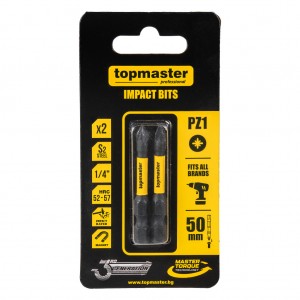 TOP MASTER ΜΥΤΕΣ ΚΑΤΣΑΒΙΔΙΟΥ IMPACT ΣΤΑΥΡΟΣ με Μέγεθος PZ1 50mm 2τεμ. 338733 για ΕΡΓΑΛΕΙΑ ΧΕΙΡΟΣ