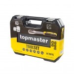 TOP MASTER ΚΑΣΕΤΙΝΑ ΚΑΡΥΔΑΚΙ 1/4'' & 1/2'' ΣΕΤ 94τεμ 339205 για ΕΡΓΑΛΕΙΑ ΧΕΙΡΟΣ