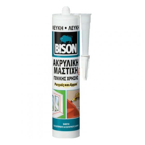 Bison Acrylic Universal Ακρυλική Μαστίχη Ξύλου Λευκή 300ml 66913