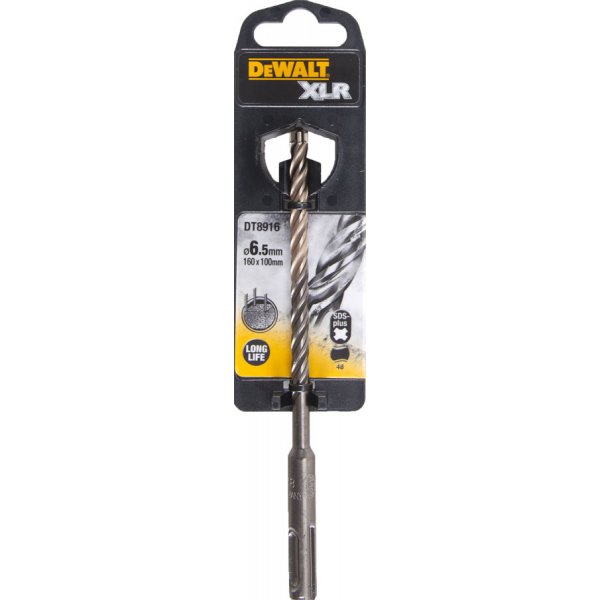 DeWALT Τρυπάνια XLR SDS PLUS Πλήρες Κεφάλι Καρβιδίου 6.5x160mm DT8916