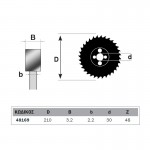 Εικόνα του Δίσκος κοπής ξύλου Φ210/30 mm - Ζ48 BOSTON - 48169, υψηλής ποιότητας προϊόν για επαγγελματική χρήση