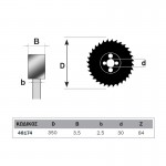 Εικόνα του BOSTON BW-35084 δίσκος κοπής ξύλου Φ350/30 Ζ84 - 48174, υψηλής ποιότητας προϊόν για επαγγελματική χρήση