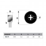 Εικόνα του BOSTON BW-30096 δίσκος κοπής ξύλου Φ300/30 Ζ96 - 48175, υψηλής ποιότητας προϊόν για επαγγελματική χρήση