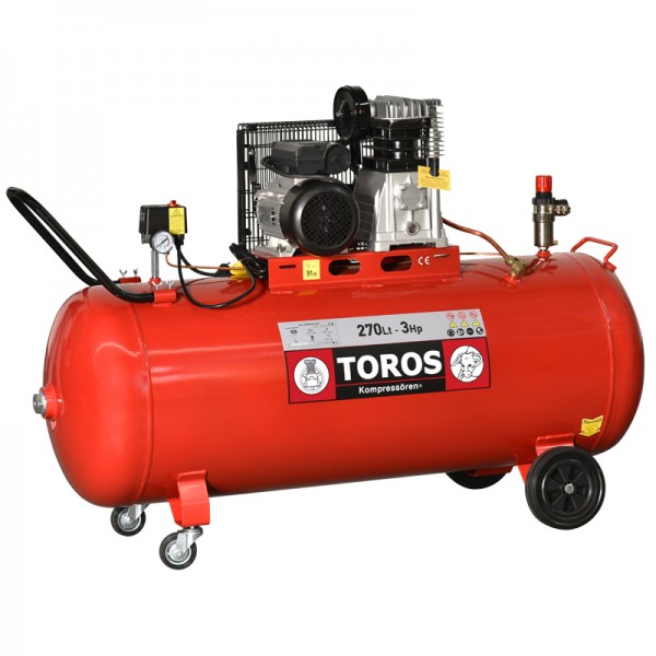 Εικόνα του TOROS: ΑΕΡΟΣΥΜΠΙΕΣΤΗΣ 270Lt 3HP 230V/50Hz, υψηλής ποιότητας προϊόν για επαγγελματική χρήση