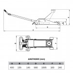 Εικόνα του Καροτσόγρυλος 3 Ton EXPRESS T830020 60619, υψηλής ποιότητας προϊόν για επαγγελματική χρήση