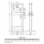 Εικόνα του Πρέσσα υδραυλική 20ton EXPRESS ESP-20F δαπέδου - 60622, υψηλής ποιότητας προϊόν για επαγγελματική χρήση