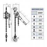 Εικόνα του Κρικοπάλαγκο αλυσίδας 1,5 Ton X 1,5m EXPRESS 63057, υψηλής ποιότητας προϊόν για επαγγελματική χρήση