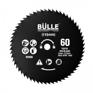 BULLE: ΔΙΣΚΟΣ ΚΟΠΗΣ ΞΥΛΟΥ 60 ΔΟΝΤΙΩΝ 115x9.5 mm