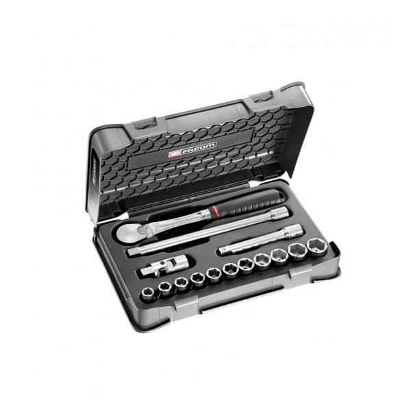 FACOM SL.161-1P6U 1/2' SOCKET SET 6PT IN SL.161 15PC