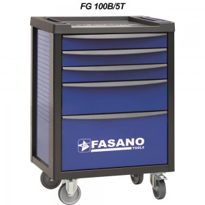 Εργαλειοφόρος με 5 συρτάρια μπλε FG 100B/5T FASANO TOOLS