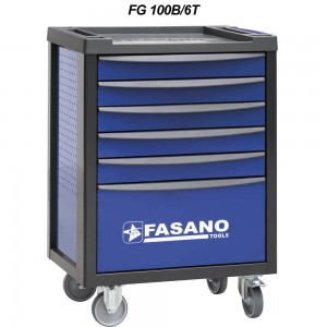 Εργαλειοφόρος με 6 συρτάρια μπλε FG 100B/6T FASANO TOOLS