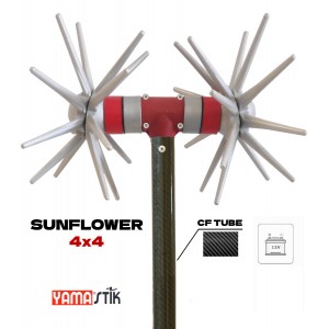 Ελαιοραβδιστικό Yamastik 2,8 μέτρα μήκος SUNFLOWER 4X4 12-15 Volt (για μπαταρία) με λαβή απο ανθρακόνημα και μοτέρ με ψύκτρες 400 Watt