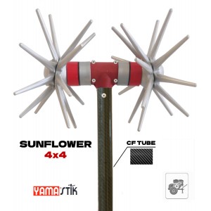 Ελαιοραβδιστικό Yamastik 2,8 μέτρα μήκος SUNFLOWER 4X4 24 Volt (για γεννήτρια) με λαβή απο ανθρακόνημα και μοτέρ με ψύκτρες 400 Watt